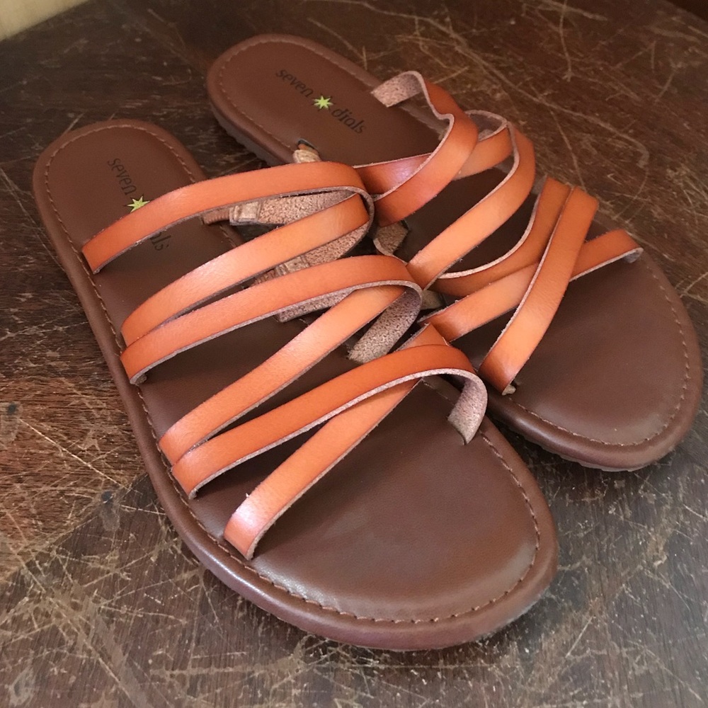 Brown flat sandal